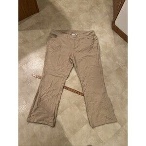 D & Co Denim & Company Pull On Pant Khaki Size 26W  Plus Size Preowned